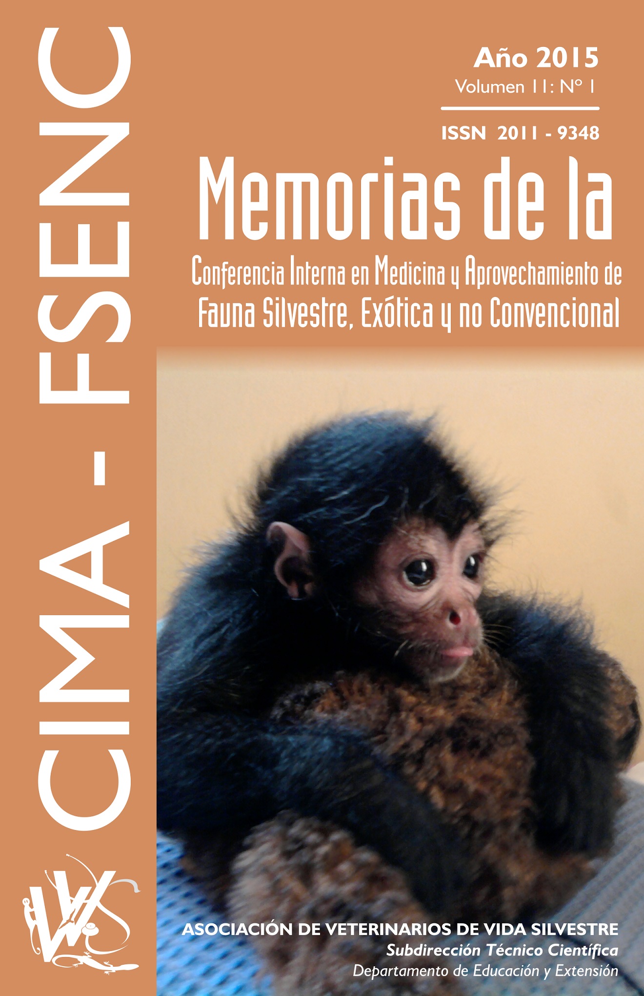 Tapa de las Memorias de la CIMA 2015, 11: 1